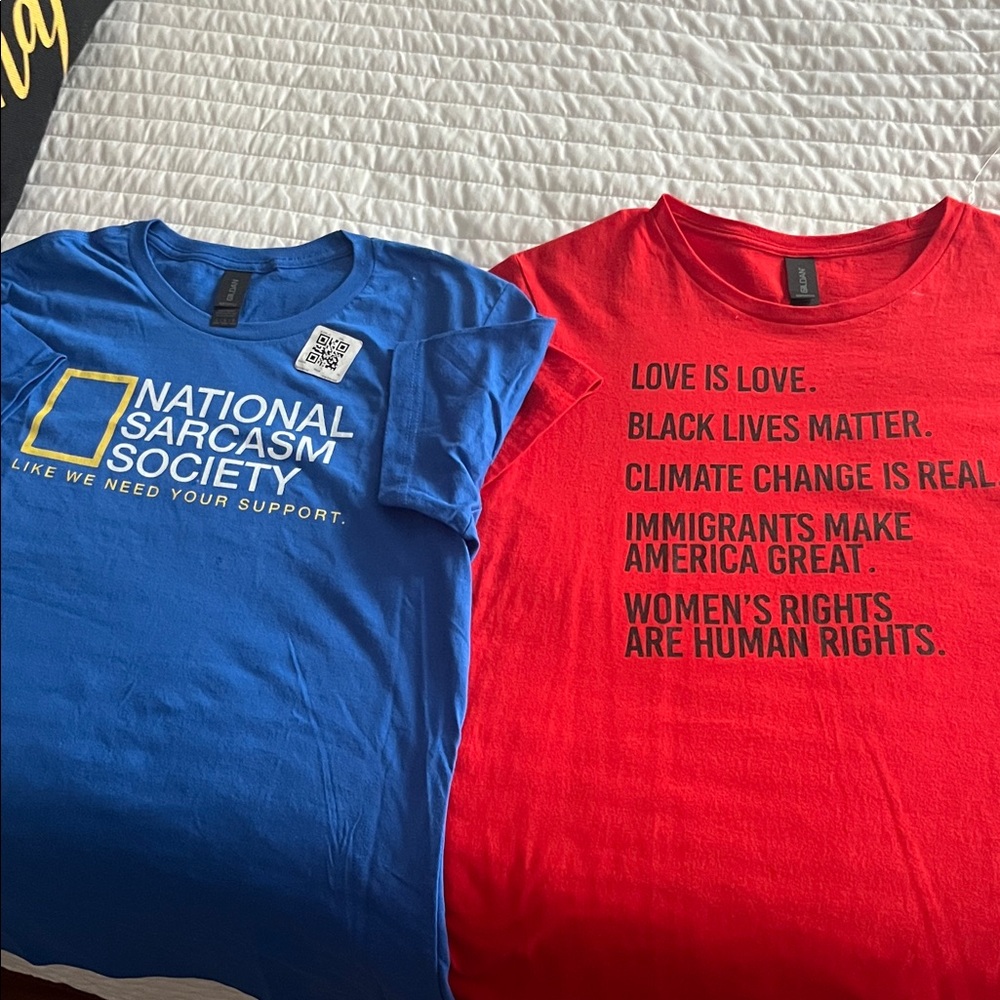 Blue Graphic women’s T-Shirts. 2 for the price of 1